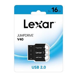 Lexar JumpDrive V40 - Pack de 3 clés USB 16 Go - USB 2.0 - noir